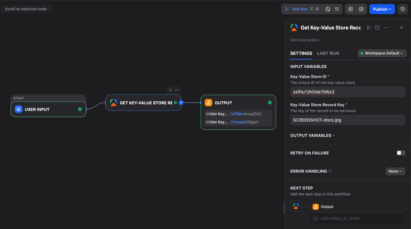 Get Key-Value Store Node